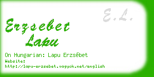 erzsebet lapu business card